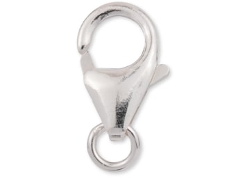 Sterling Silver Lobster Clasp - 925 Silver Lobster Claw Trigger Clasp - Sterling Silver Clasp with Jump Ring - Lobster Necklace Clasp