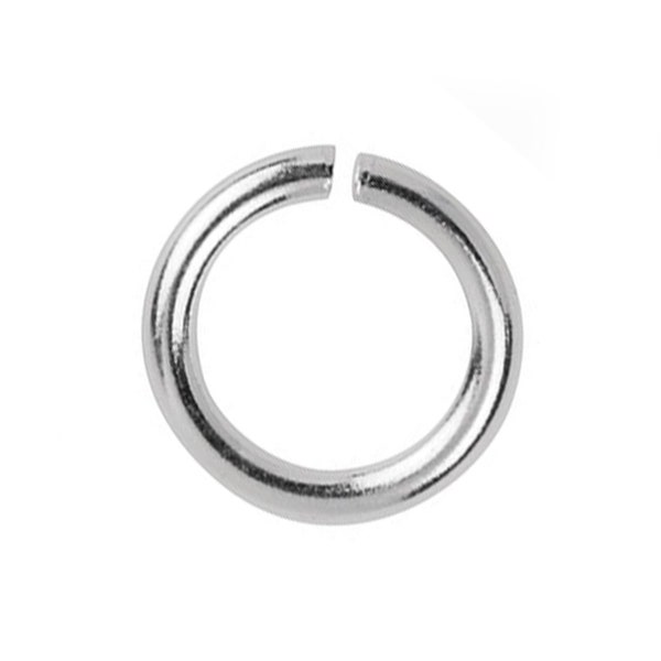 14k White Gold Open Jump Rings, Thin Jump Rings For Necklace Chain Earrings, 14ct Gold Jewellery Connector Rings, Jewellery Making Supplies