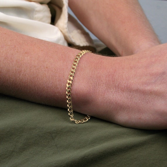9ct gold cuban link best sale bracelet