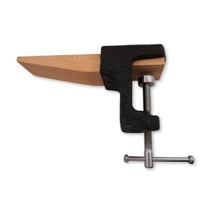 Bench Peg and Anvil Combo - Universal Clamp Fit - Wooden Sawing, Filing, Sanding Block | Hardened Steel | Jewellery Making Tools & Supplies