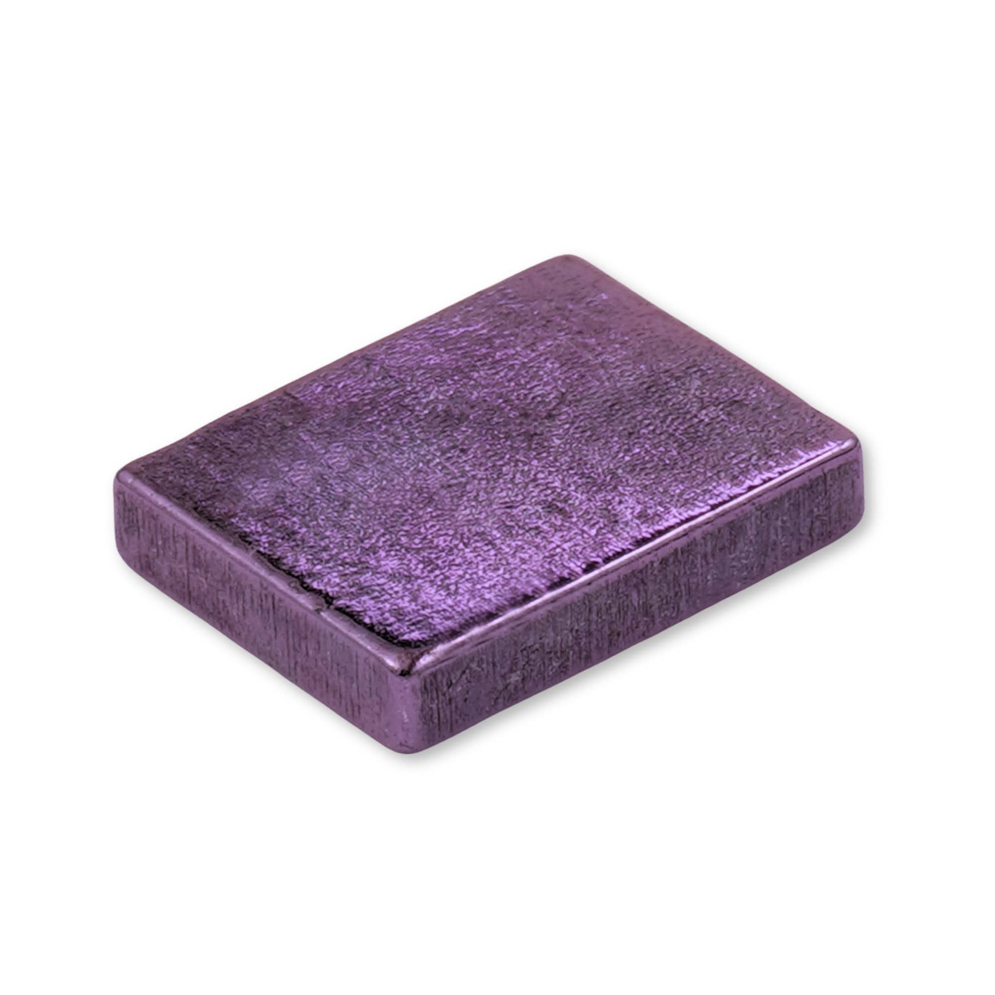 18k Solid Purple Gold Rectangle Cabochon - Flat | Genuine 750 
