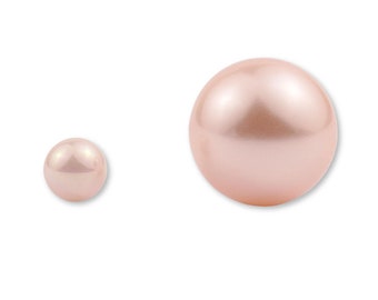 4mm - 10mm Round Pink Pearls | High Lustre AA | Half Drilled Loose Pearls for Jewellery Making | Wholesale Pearls Australia