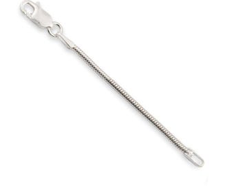 Sterling Silver Snake Chain Extender - Custom Length Extension Chain for Necklaces, Bracelets, Anklets - 925 Silver Chain Extender