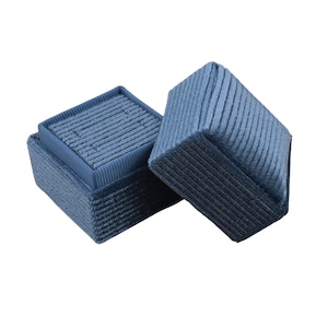 Caja cuadrada para dos anillos - Azul cielo / Cajas de joyería fina / Caja de pana de terciopelo de lujo para anillos de boda / Caja de anillo de compromiso / Caja de exhibición de joyas