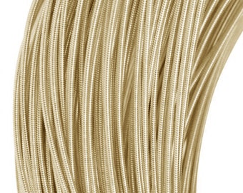 Gold Plated French Wire - Stringing Bullion / Gimp Wire - Thin Stretchy Metal Wire for Stringing, Beading, Embroidery - Purl Coiled Wire