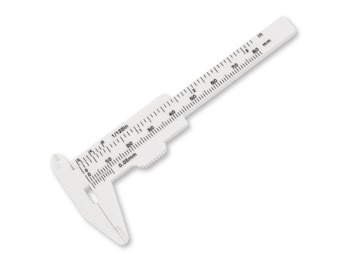 Calibro a corsoio in plastica - Strumento di misurazione per la creazione di gioielli e perline, righello con scala metrica e imperiale