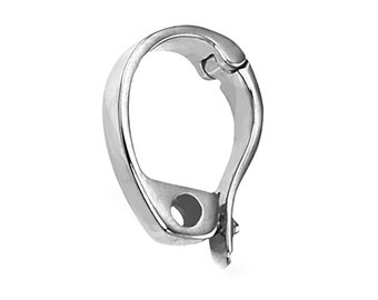 Sterling Silver Hinged Bail With Loop, 925 Silver Necklace Enhancer Clasp With Loop for Pendant | Openable Lock Extender for Chains