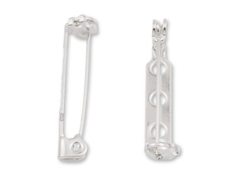 Lot De 3 Broches En Argent - Bijoux Occasion Sans Marque - Style Argenté