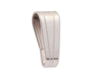Sterling Silver Easy Click Bail - Snap Lock Silver Bail - Modern Pendant Bail for Necklace, Bracelet Chain - Jewellery Making Supplies