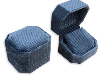 Earring Box - Sky Blue | Fine Jewellery Boxes | Luxury Velvet Corduroy Jewellery Packaging | Professional Jewellery Storage / Display Box