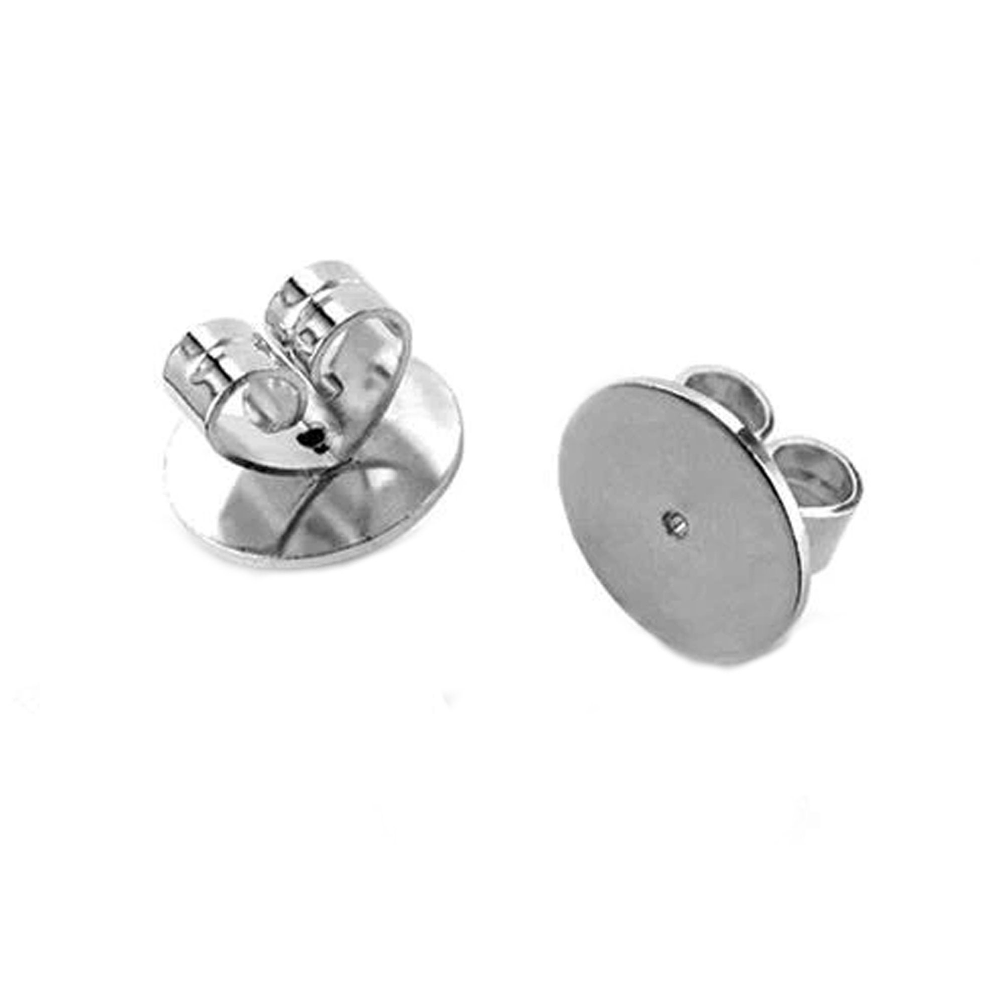 1 Pairs Locking Earring Backs For Studs, Stainless Steel Earrings Pin Backs  Hypoallergenic Secure Earring Backs Replacements For Earring Notch Post 0.