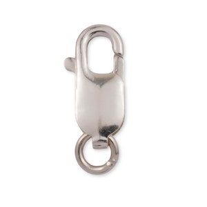 18K Solid White Gold Parrot Clasp - Trigger Claw Locking Clasp For Bracelet / Necklace Chain - Genuine 18K Solid Gold - Solid Gold Findings