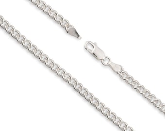 Thick Super Flat Curb Link Chain Gold Necklace for Women 22 Inches by