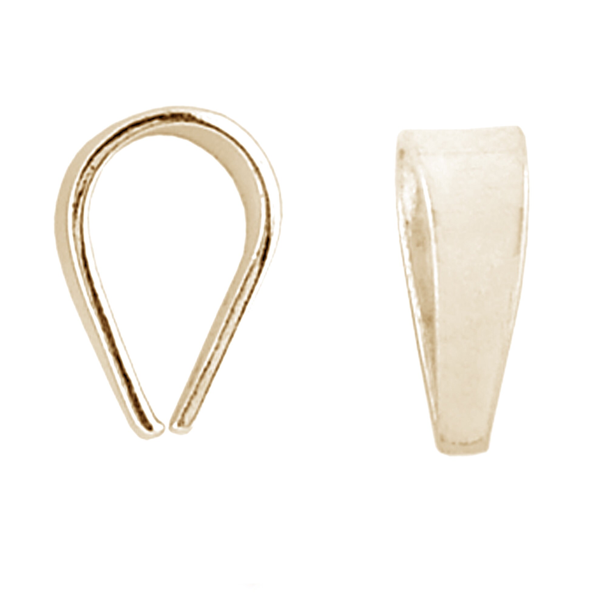 Gold pinch bails for pendants sale