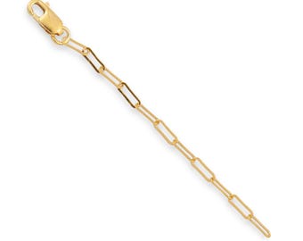 14k Gold Mini Paperclip Chain Extender - Custom Length Extension Chain for Necklaces, Bracelets, Anklets - 14/20 Gold Filled Chain Extender