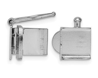 Sterling Silver Box Clasp With Security Latch - Two Piece Locking Clasp For Bracelet / Necklace Chain - 925 Sterling Silver Box Catch