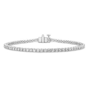 2ct VS+ Diamond Tennis Bracelet in Solid 9ct White Gold | Handmade from Recycled Gold | Eco-Conscious Lab Diamonds | Anniversary Gift