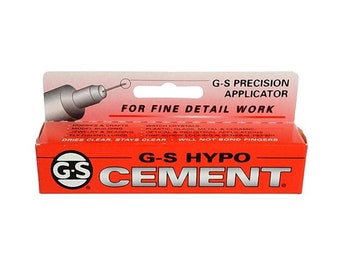 G-S Hypo Cement Precision Applicator - Dries Clear | Jewellers Adhesive | Jewellery Making Glue | High Strength Adhesive | Jewellers Cement
