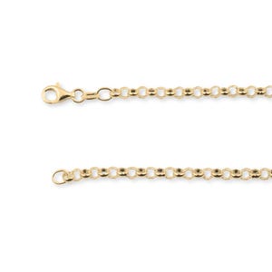 18k Solid Gold Belcher Chain Bracelet - Custom Length - Solid 750 Yellow Gold - Genuine 18ct Gold Chain Bracelet / Anklet For Women & Men