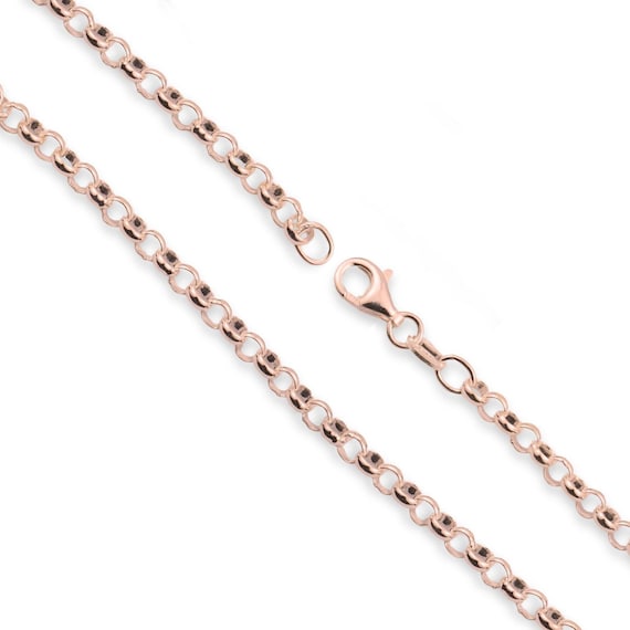 Belcher Chain Solid Rose Gold Chain Necklace 9k Solid Rose Gold