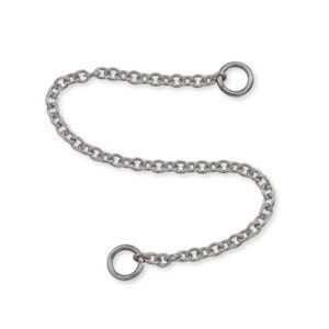 9k White Gold Chain Extender - Convertible Dangle Chain - Cuban Link Chain Earring Jacket - 375 White Gold Curb Chain Ear Cuff