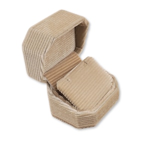 Necklace Pendant Box - Cream | Fine Jewellery Boxes | Luxury Velvet Corduroy Jewellery Packaging | Professional Jewellery Storage
