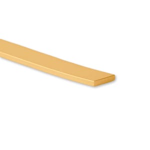 May include: A thin, gold-coloured metal bar with rounded edges.