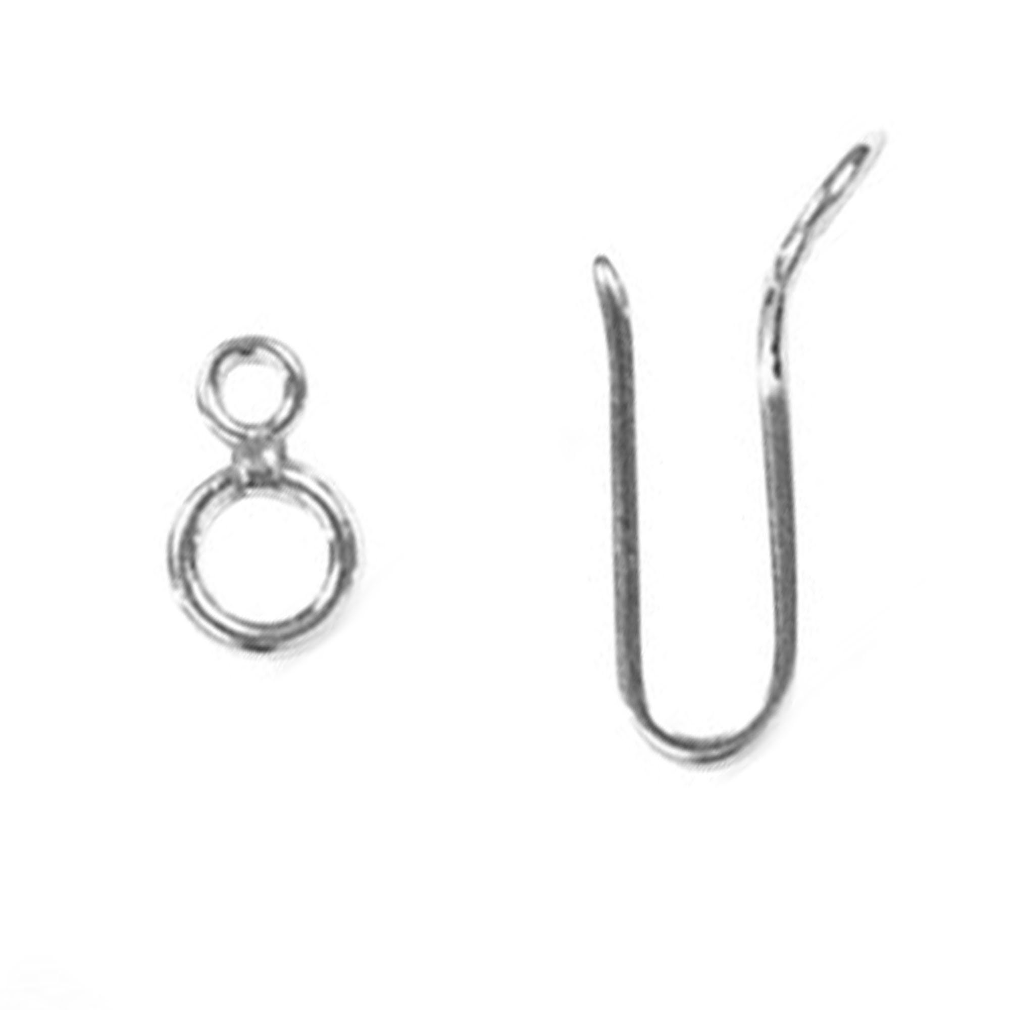 Wholesale Silver Pearl Connectors With Hook Jewelry Finding