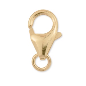 18K Solid Yellow Gold Lobster Clasp - Trigger Claw Locking Clasp For Bracelet / Necklace Chain - Genuine 18K Solid Gold, Solid Gold Findings