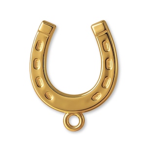 Pure 24ct Pure Gold Lucky Horseshoe Charm - Good Luck Charms - 24k Necklace & Bracelet Charms - 999 Fine Gold Earring Charm