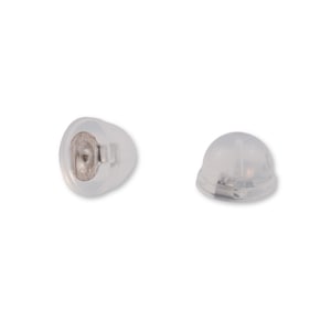 925 Sterling Silver Earring Backs With Silicone Domes, Silver Butterfly Silicone Earring Backings, Hypoallergenic Ear Backs, Ear Nuts - Bulk