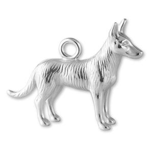 Solid 925 Sterling Silver Wild Dingo Charm - Animal Charms - 925 Silver Charms for Necklaces, Bracelets and Earrings