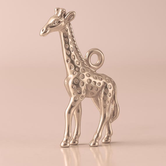 Solid 9ct Rose Gold Western Giraffe Charm Animal Charms 9k