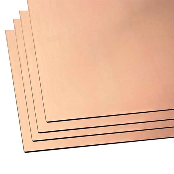 Solid Copper Sheet Metal - Blank Copper Sheets - Raw Copper Square Strip  For Stamping - Copper Jewellery Supplies - Large Copper Sheets