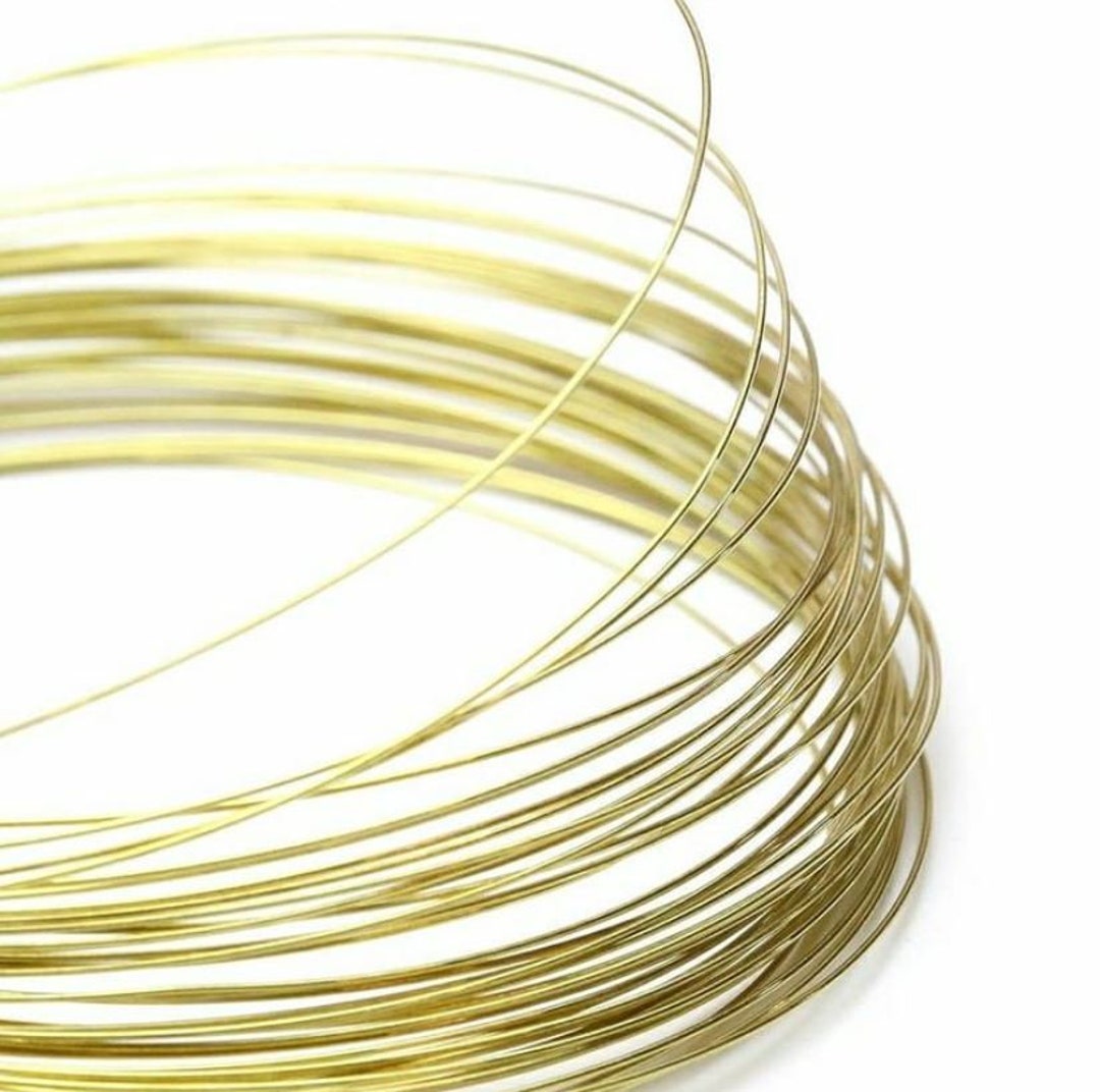 9k Solid Gold Wire 10cm 375 Yellow Gold Half Hard Wire, Genuine Gold