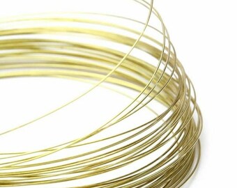 9k Yellow Gold Wire - (0.5mm - 2.0mm) - Round Wire Half Hard Solid Gold - 10cm
