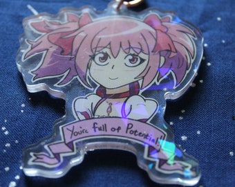 Einseitige Madoka Magica Holographische Charms