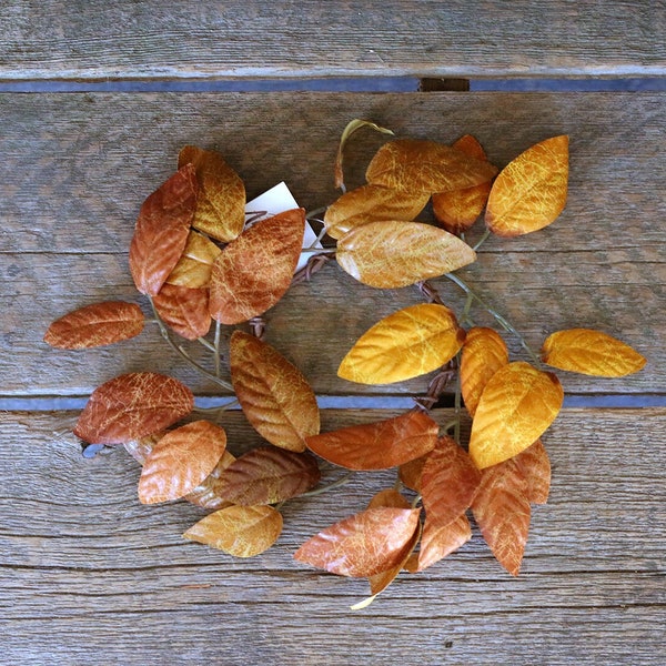 Pillar Candle Ring, Aspen Fall Foliage 3.5 inch Wreath, Neutral Natural Autumn Colors, Primitive Fall Decor