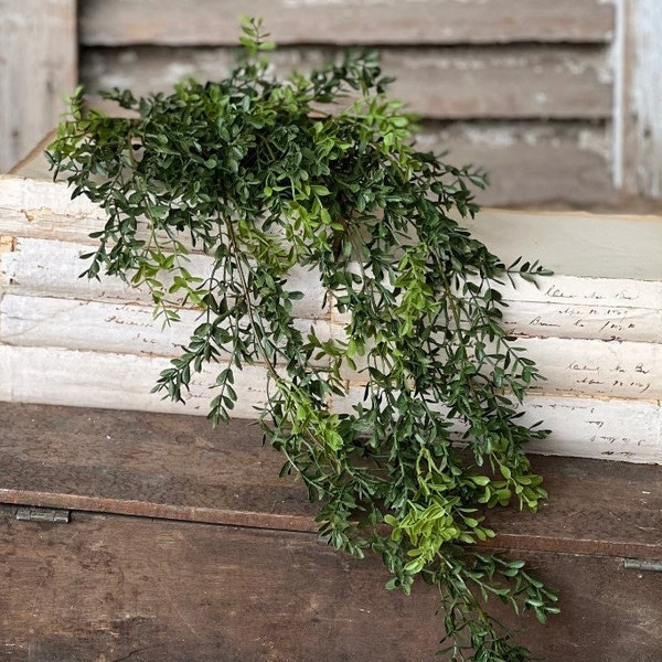 Boxwood Hanging Bush, 32 inch Floral Pick, Artificial Greenery, Floral Supply