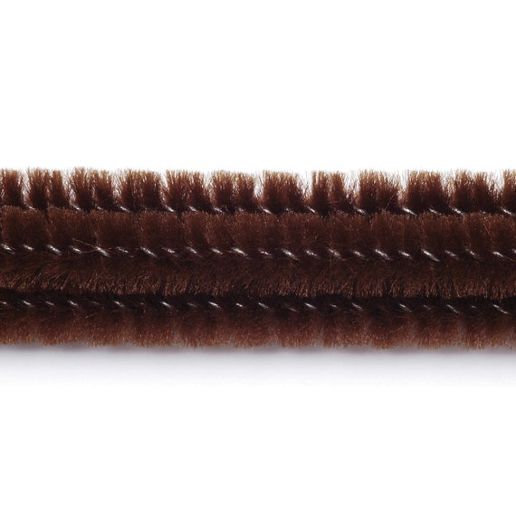 Brown Chenille Craft Stems 25 Pieces, 6 Mm Pipe Cleaners, Supplies