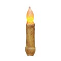 4 inch Battery Taper Candle, Burnt Ivory Cinnamon Taper, Primitive Candle Light