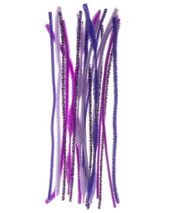 Purple Chenille Craft Stems, Assorted Purple Pipe Cleaners 20 Pieces,  Supplies for DIY Projects or Kids Crafts 