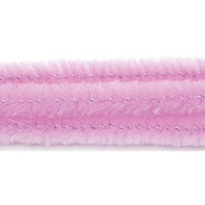 Light Pink Chenille Stems, 25 Pipe Cleaners, 12 Long, 6mm Craft 
