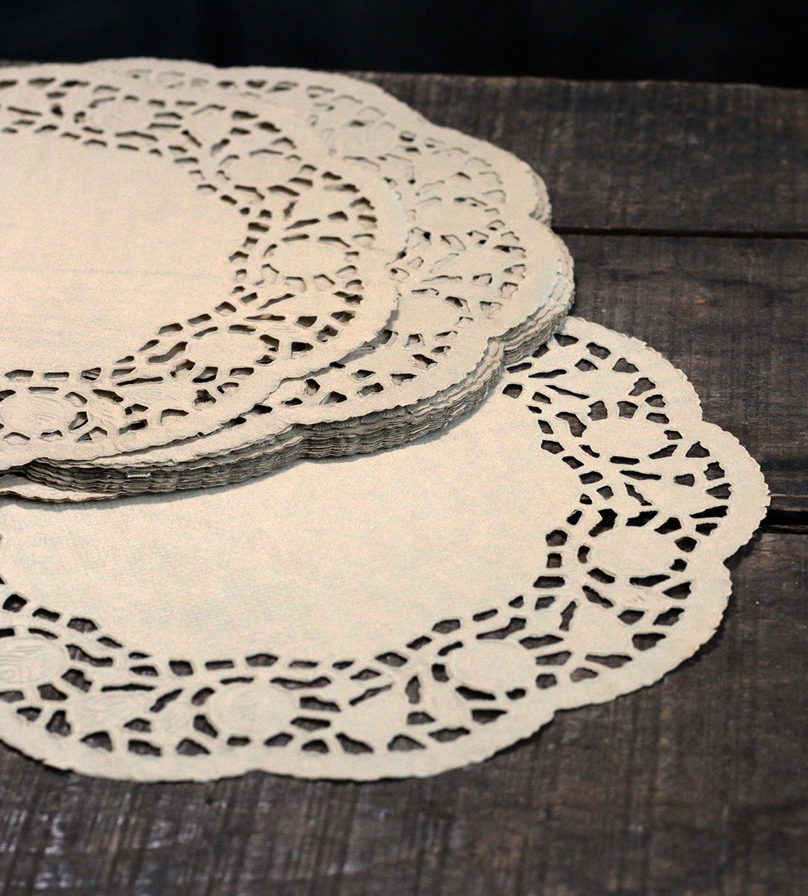 8 Inch Kraft Paper Doilies Set of 20 Rustic Wedding Table Etsy