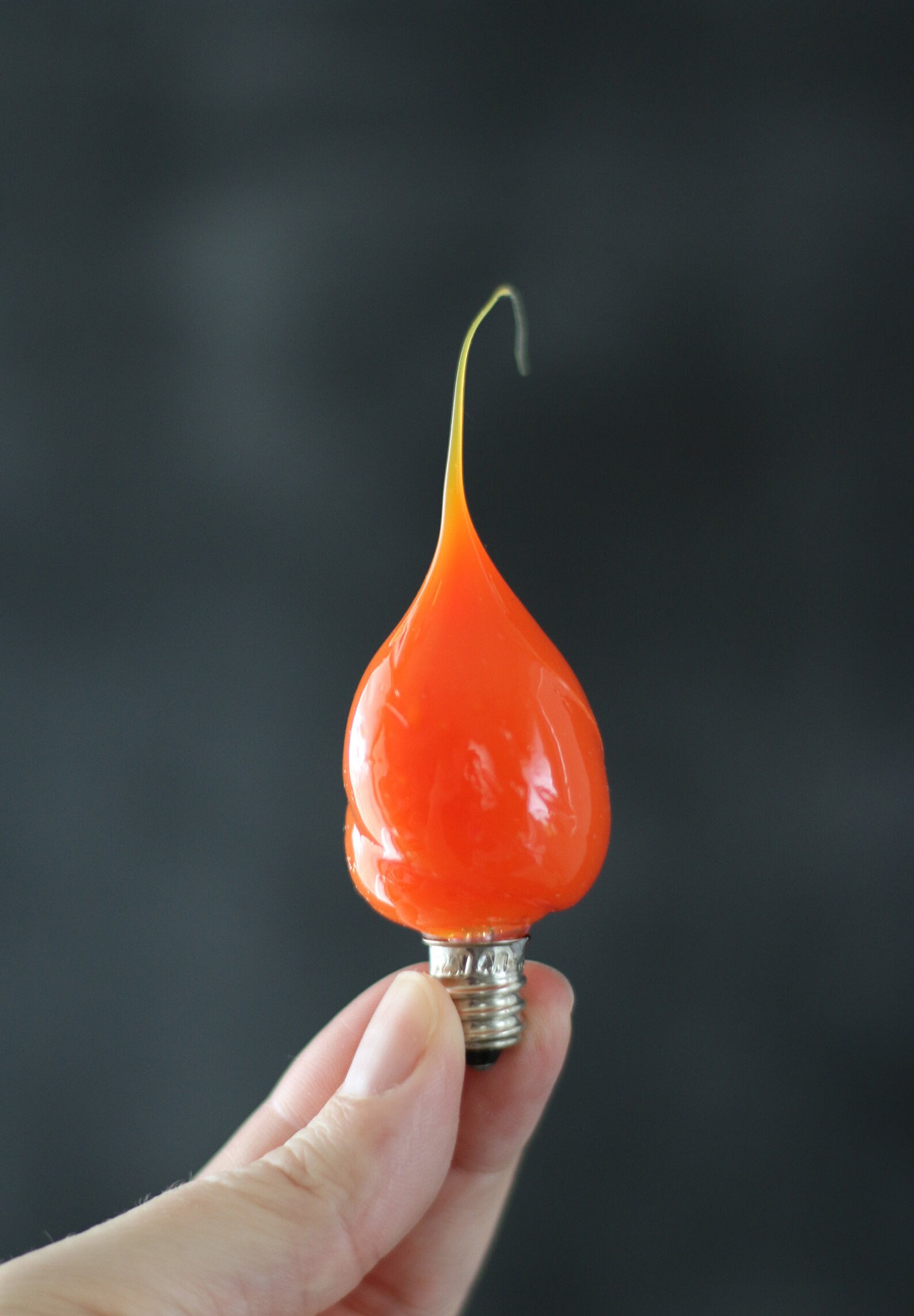 Silicone Dipped Light Bulb Orange Colored Unscented Light Etsy