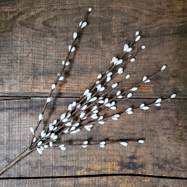 12 inch Pip Berry Picks (Set of 3), White Pip Berries, Primitive Floral Decor