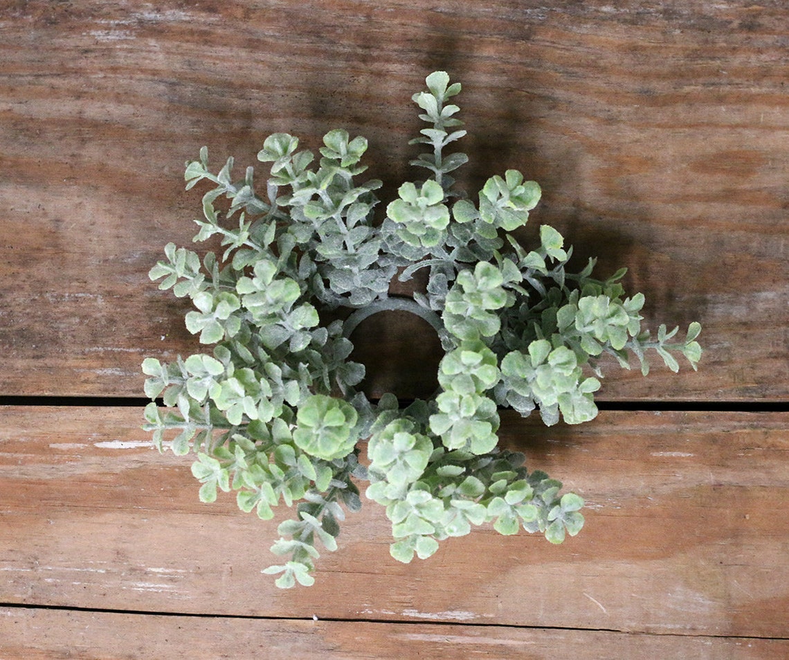 Taper Candle Ring After Rain 1 Inch Wreath for Pillar Candle Etsy UK