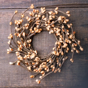 Pip Berry 2.5 inch Candle Ring | Hazelnut Votive Wreath | Primitive Floral Craft Supply