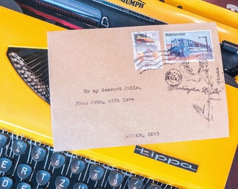 Personalised Typewritten Love Letter | Wax Sealed Keepsake, Vintage Style