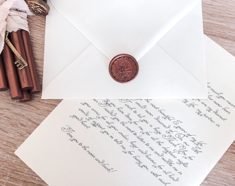 Wax Sealed Love Letter | Personalized Handmade Keepsake Valentines Day  Gift
